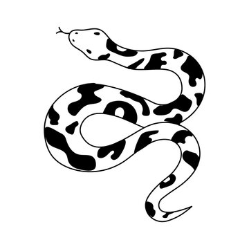 recommend clip art: Black writhing snake icon. Simple illustration of black writhing snake vector icon for web