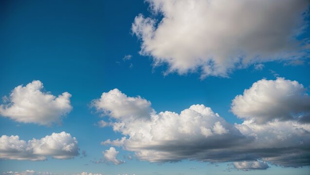 Blue Sky with Clouds.	