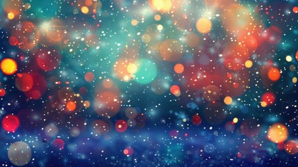 Festive Blue and Gold Bokeh Background with Sparkling Glowing Light and Abstract Brilliance

