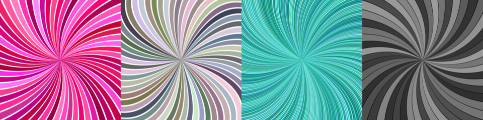 Abstract geometric swirl background set
