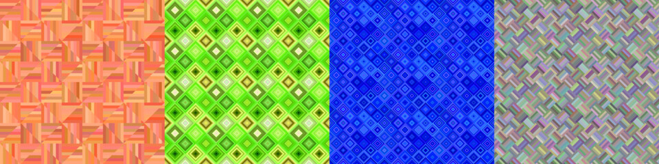 Seamless color geometric pattern set