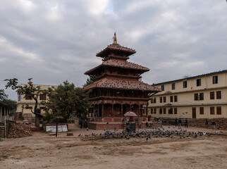 Nepal. Streets and shrines peace and tranquility in the narrow streets of Kathmandu.