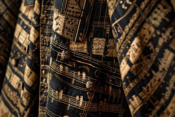 Naklejka premium A maestro?? coat woven from the fabric of melodies and harmonies
