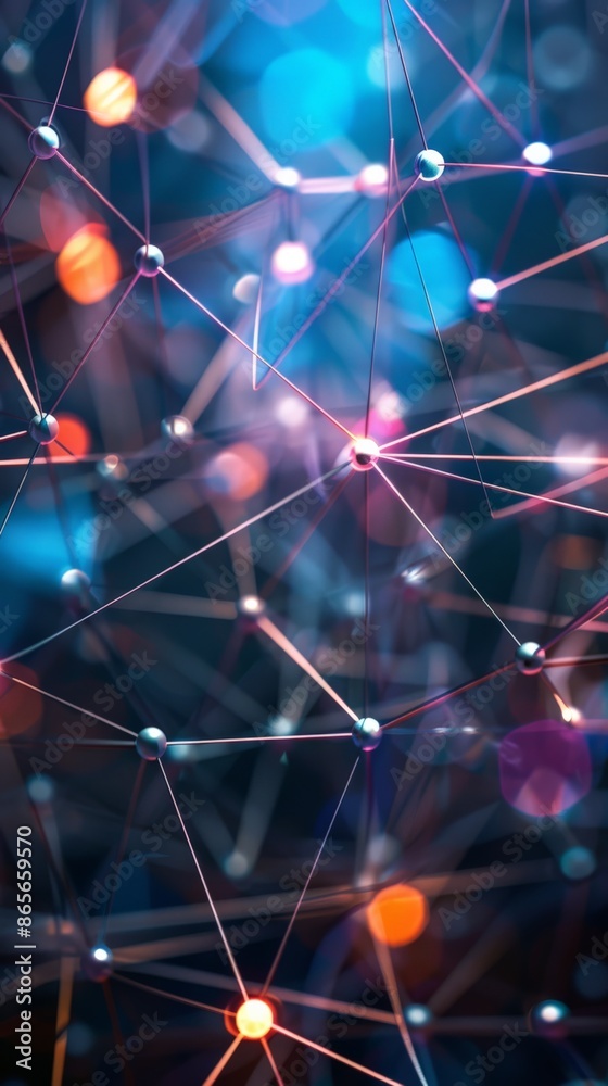Aufkleber Bright and futuristic data visualization with abstract charts and colorful metrics. Perfect for business reports and strategic planning