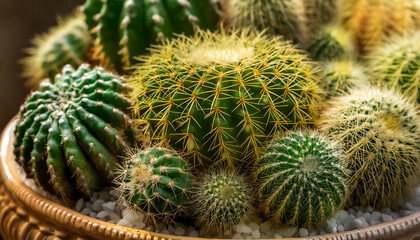 Texture cactus ornamental plant concept background. 