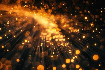 A cluster of lights shining brightly in a dark environment