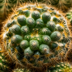 Fototapeta premium Texture cactus ornamental plant concept background. 