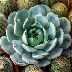 Texture cactus ornamental plant concept background. 