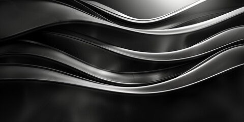 Obraz premium Abstract Art, Simple Lines, Monochrome Background, Minimalistic Design with Clean Lines and Contrasting Black and White Elements