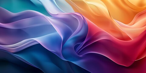 Obraz premium Colorful Abstract Shapes, Minimalistic Design, Gradient Background, Modern Abstract Art with Vibrant Colors and Smooth Gradient Transitions