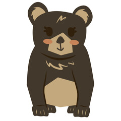 Cartoon black bear