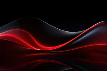 Dramatic abstract red and black waves