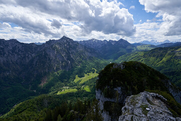 View from Sparber Mountain - Austrian Alps. Upper Austria.