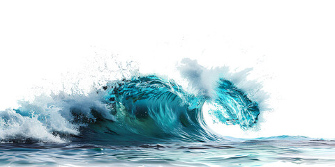 An ocean wave isolated on transparent background.
