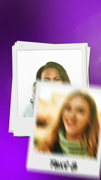 Framed Instant Pictures Vertical Slideshow 100