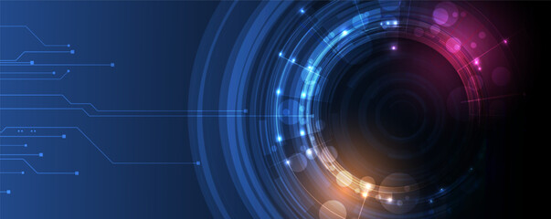 Technology abstract futuristic science background for internet business. Big data concept.. Vector art.