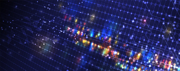 Obraz premium Technology abstract futuristic science background for internet business. Big data concept.. Vector art.