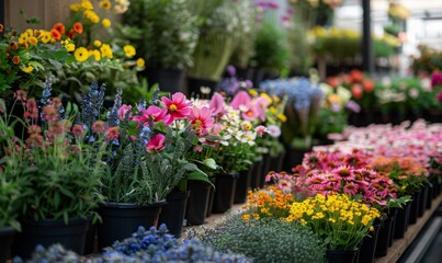 Flower Market. Lots of bouquets and different colours all filled with the scent of fresh flowers