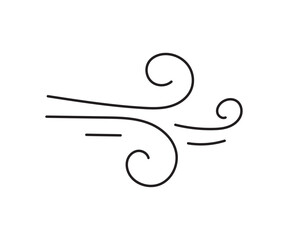 Doodle wind line sketch set. Hand drawn doodle wind motion, air blow, swirl elements. Sketch drawn air blow motion, smoke flow art, abstract line with background.