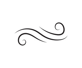Wind blow line icon fresh vector cloud air isolated speed symbol. Wind blow air line icon logo.