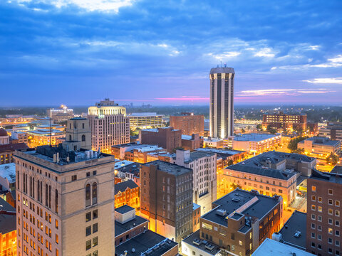 Springfield, Illinois, USA Downtown City Skyline