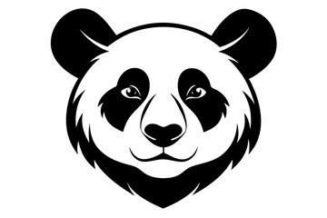 panda animal silhouette vector illustration