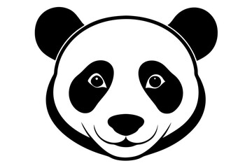 Fototapeta premium panda animal silhouette vector illustration