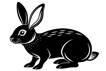 rabbit animal silhouette vector illustration
