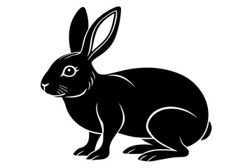 rabbit animal silhouette vector illustration