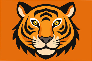 tiger head vector illustration