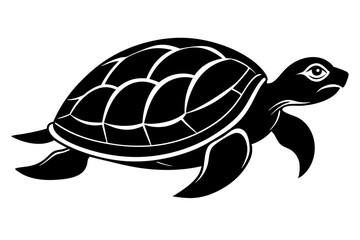 turtle animal silhouette vector illustration