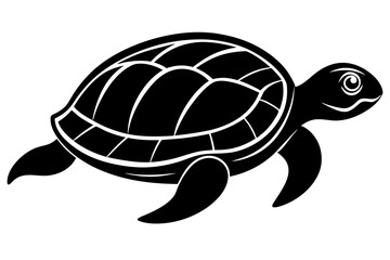 turtle animal silhouette vector illustration