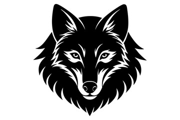 wolf head silhouette vector illustration