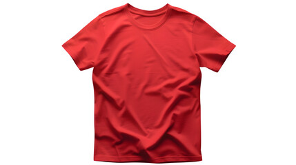 T-shirt, casual wear, plain shirt, isolated on white, transparent background, PNG file