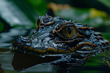 Siamese crocodile in natural environment