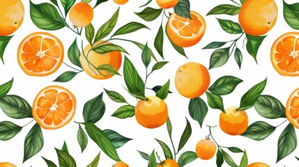 Vector Pattern of Fruits. Orange Pattern in Colorful. Reference of Fruits Illustration 