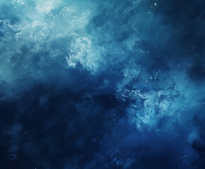 Minimalist Celestial Art with a Spectrum of Blues: Showcasing Astral Serenity