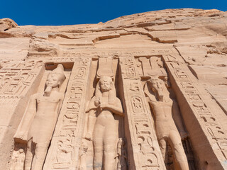 Facade of the great figures of the Temple of Nefertari