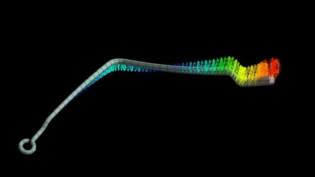Mechanic simulation engineering - Stress and breakpoint analysis of steel rod under force and moment conditions