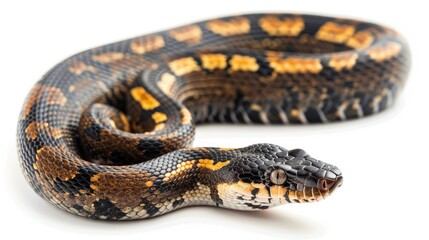 Fototapeta premium Kenyan Sand Boa in white background isolation