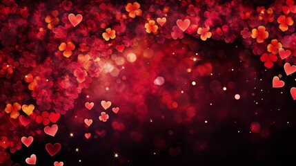 Valentine s day banner with elegant layout and room for personalized text, perfect for customization