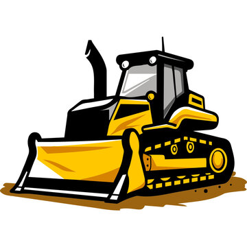 recommend clip art: Bulldozer Logo Illustration Clipart for Construction Logo Design Heavy Machinery Illustrations Construction Equipment Graphics