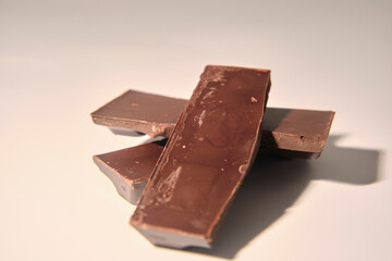 milk chocolate bar with chocolate