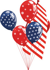 Fototapeta premium 4th of July, USA Independence Day Celebration - Banner Illustration