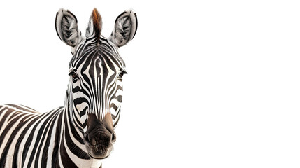 Fototapeta premium Zebra on a transparent background