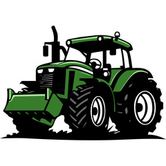 Tractor Logo Illustration Clipart for Farming Logo Design Heavy Machinery Illustrations Farm Equipment Graphics