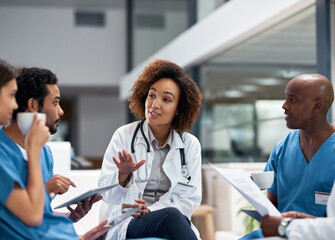 Medical, team and doctors for healthcare in clinic, collaboration and mentor for internship....