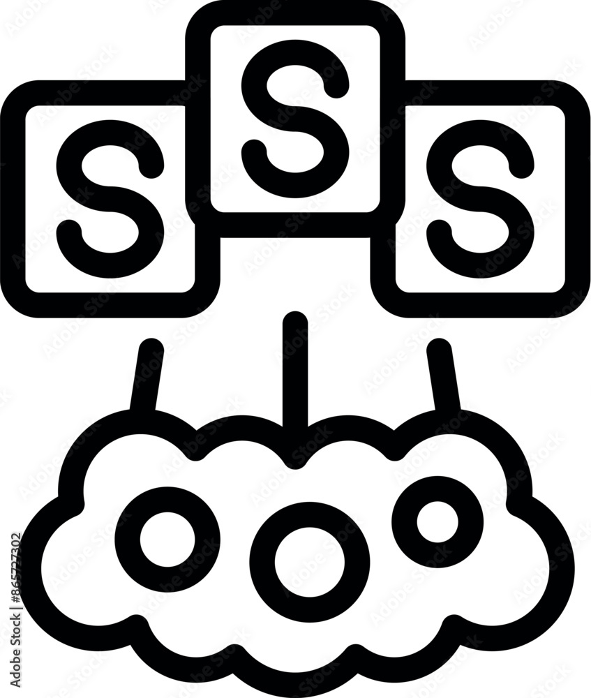 Poster secure cloud hosting service is ensuring data protection with ssl encryption