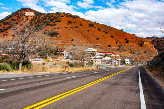 The road leading to the mining town of Bisbee, Arizona and it's rich history of the American Southwest.