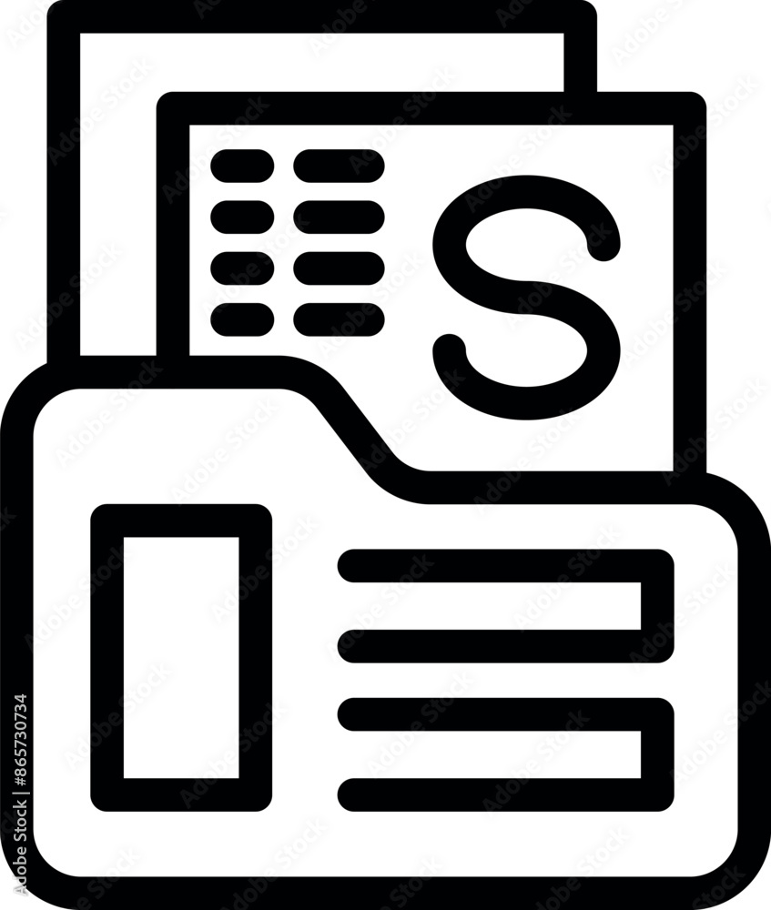 Poster open folder icon containing spreadsheet files, representing data organization and analysis